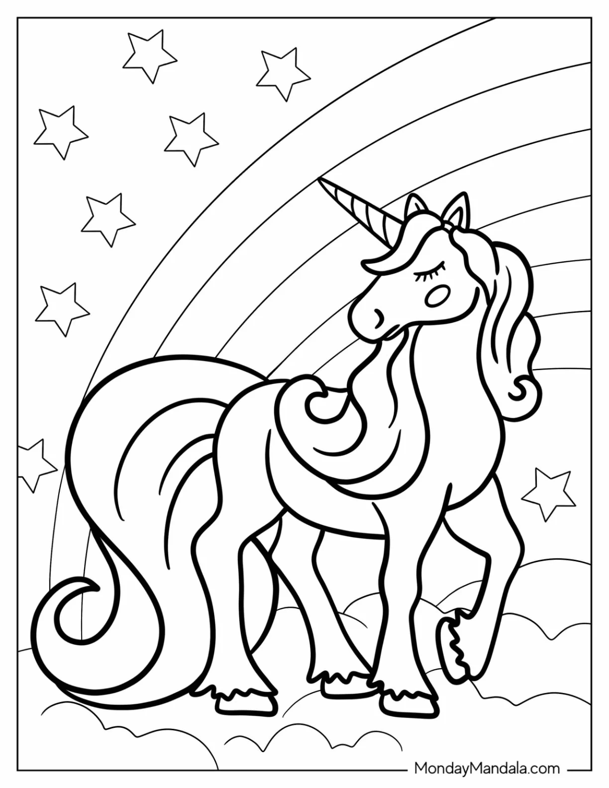 74 Unicorn Coloring Pages Free PDF Printables 