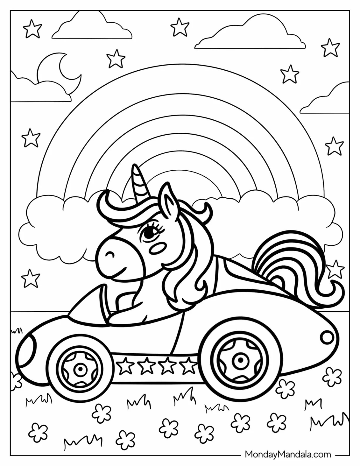 Coloring Page Unicorn Printable