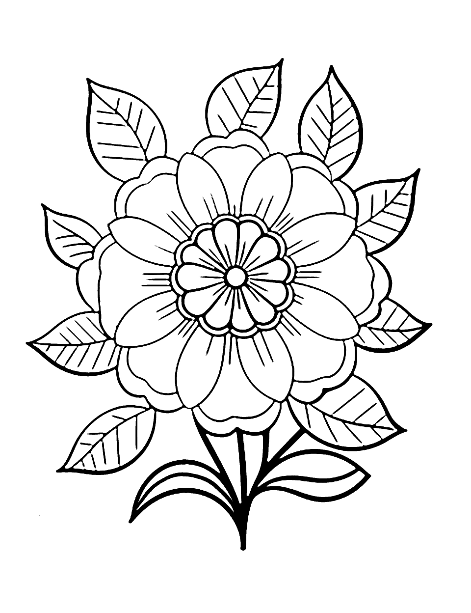 Free Flower Color Pages