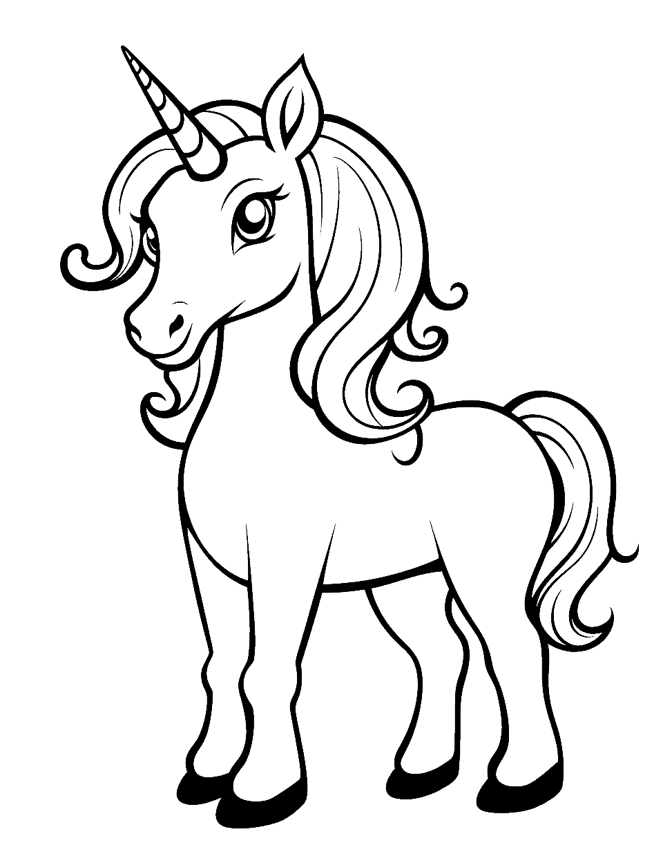 Printable Coloring Page Unicorn Printable Coloring Page Unicorn
