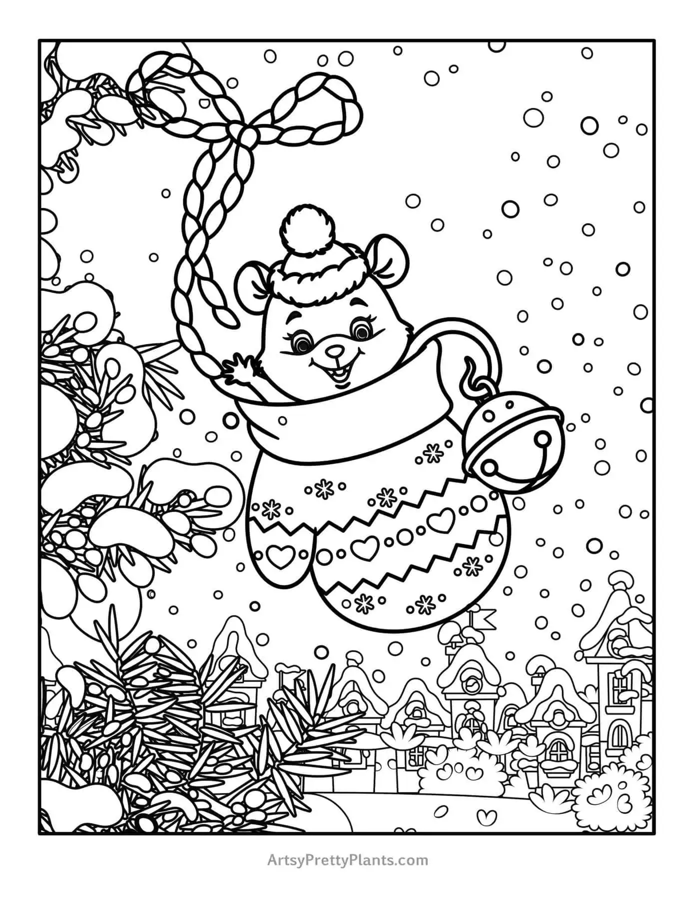 97 Free Adult Christmas Coloring Pages Printables Artsy Pretty Plants
