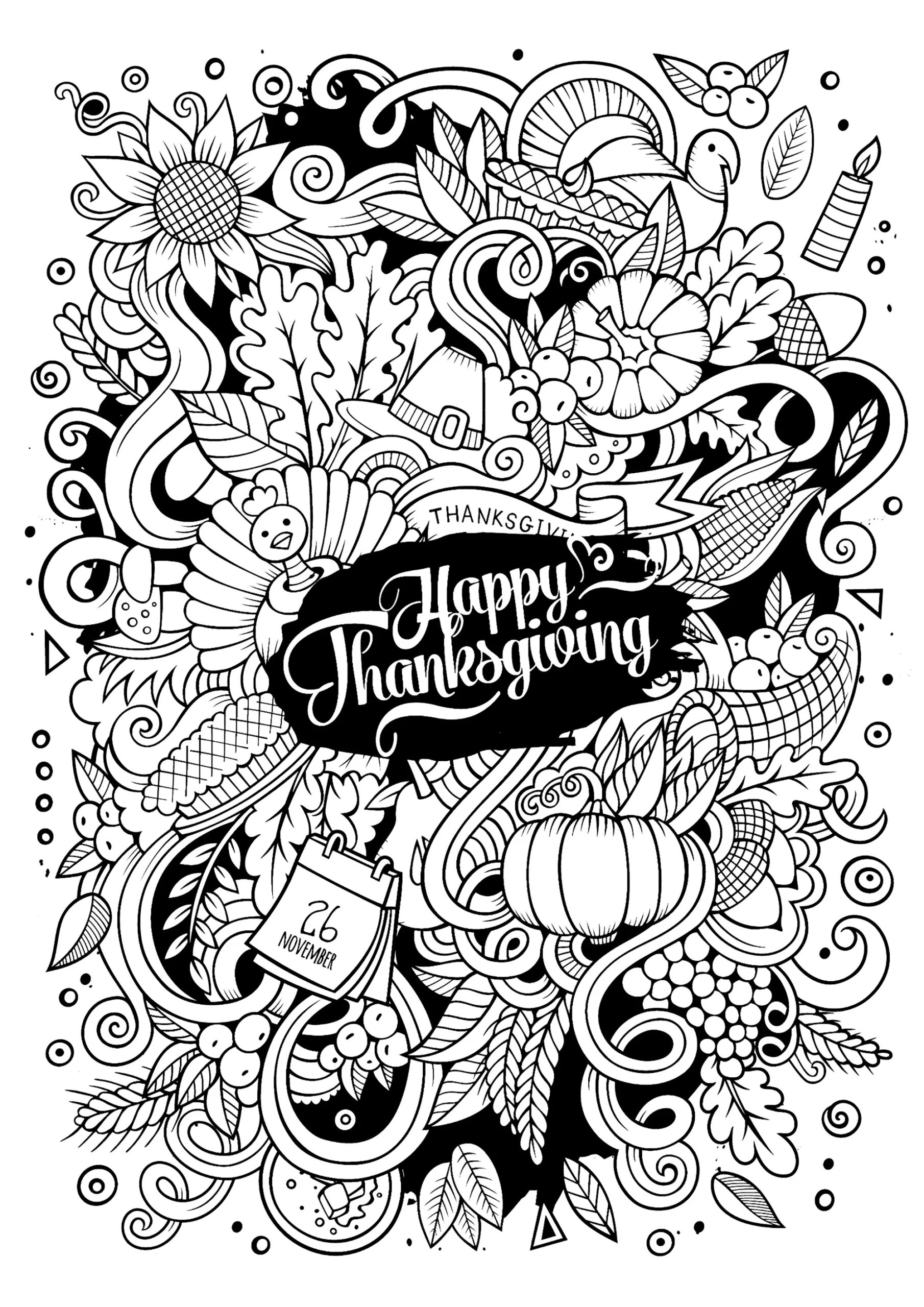 Thanksgiving Coloring Pages For Adults Free Thanksgiving Coloring Pages For Adults Free