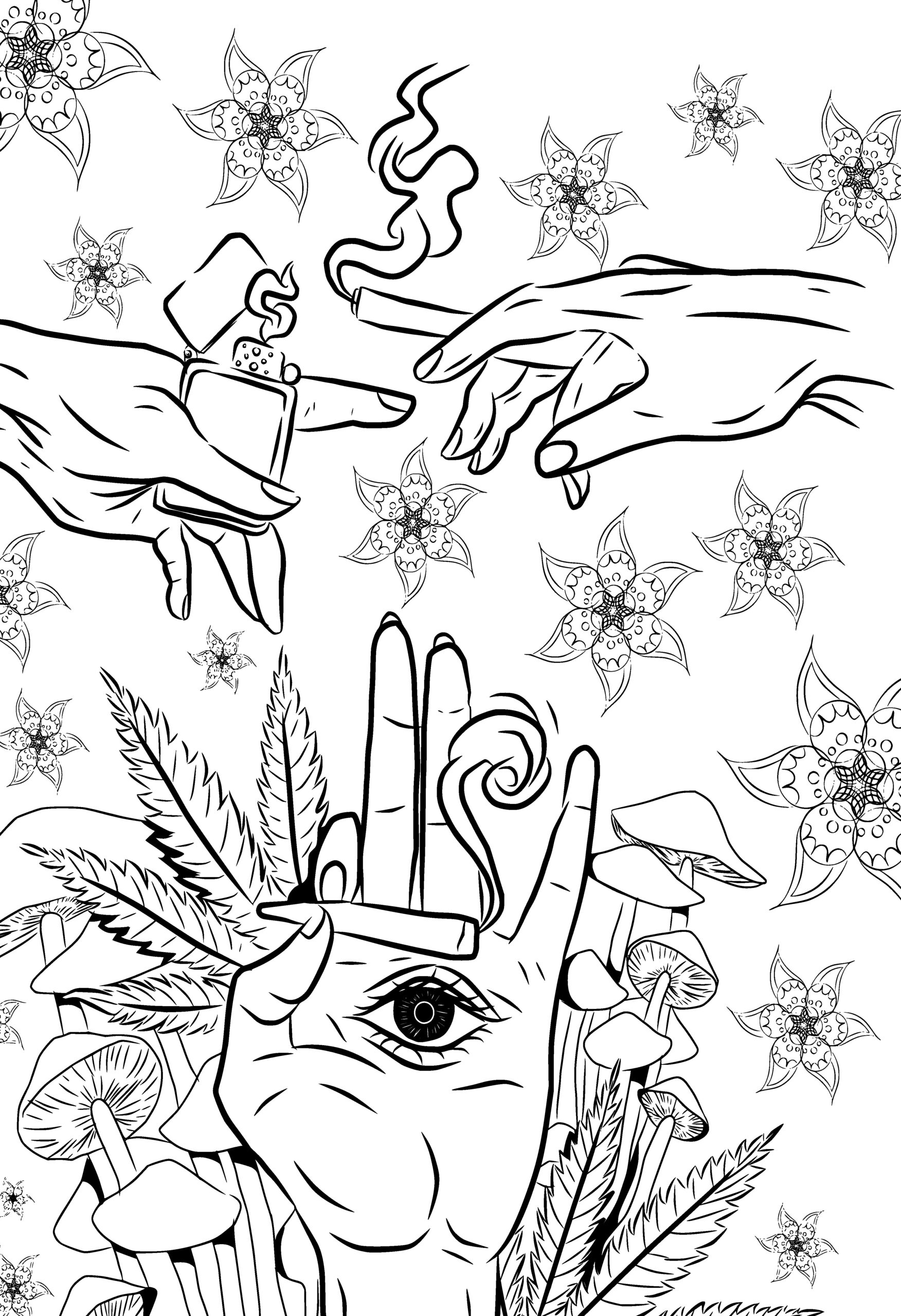 Printable Weed Coloring Pages