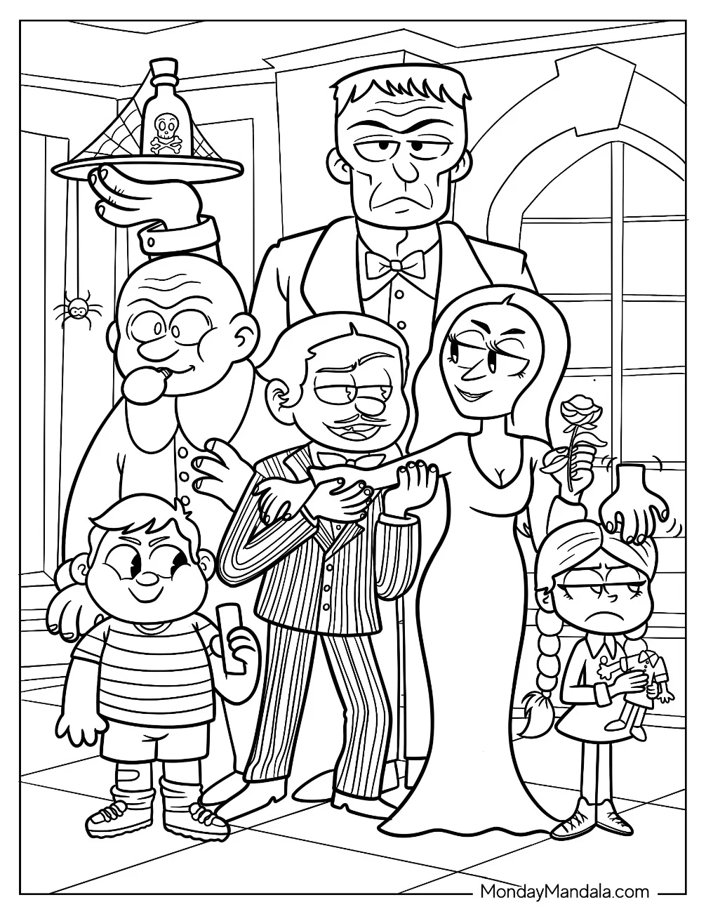 Addams Family Coloring Pages Free PDF Printables Addams Family Coloring Pages Free PDF Printables
