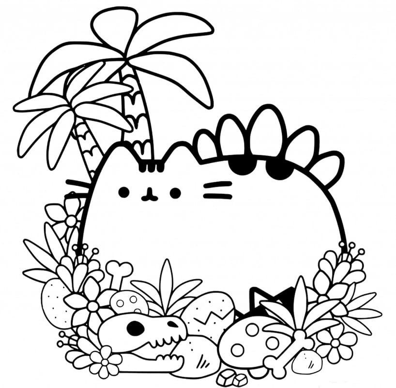 Adorable Pusheen Coloring Page Download Print Or Color Online For Free