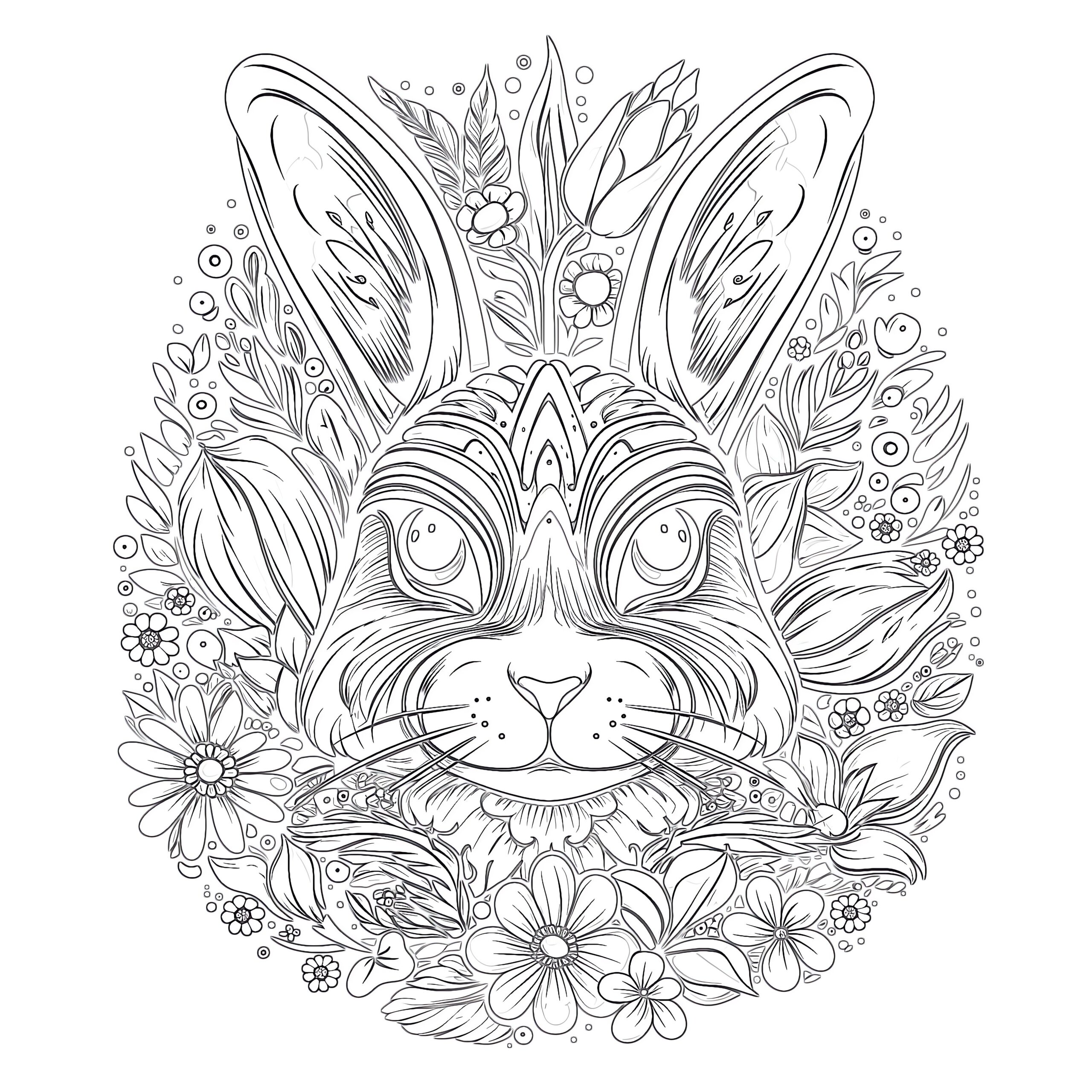Adult Coloring Easter Coloring Pages Mimi Panda