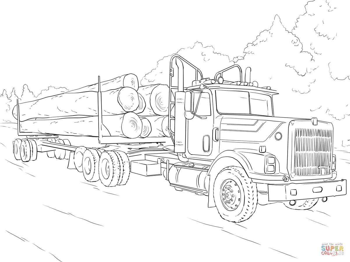 Adult Coloring Pages Of Semi Trucks 643642