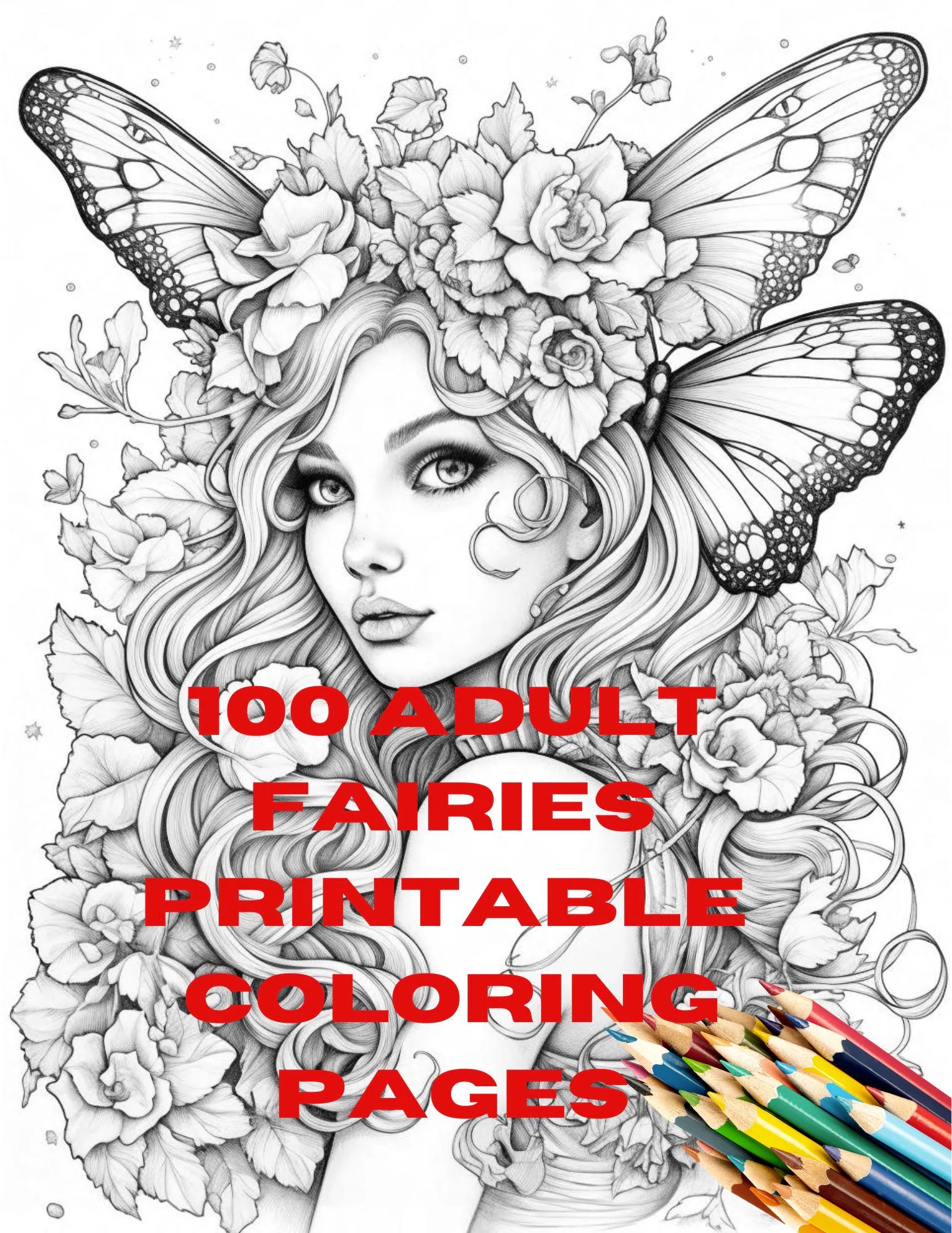 Adult Coloring Pages printable Fairies Coloring Book For Adults stress Relief Digital Download coloring Sheets Etsy UK