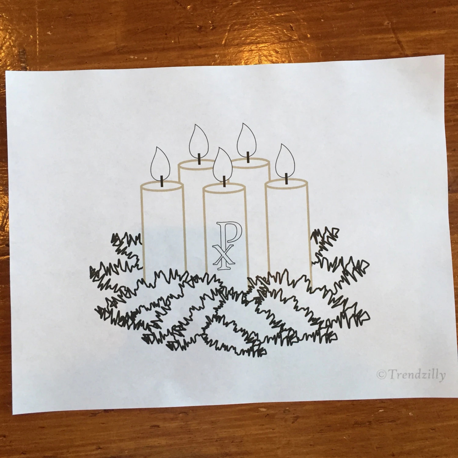 Free Printable Advent Wreath Coloring Pages