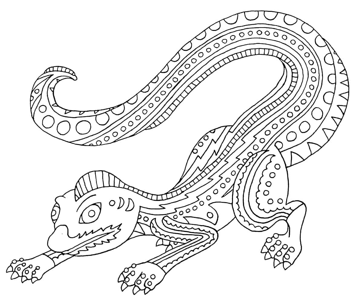 Alebrije Lizard Coloring Page Download Print Or Color Online For Free Alebrije Lizard Coloring Page Download Print Or Color Online For Free