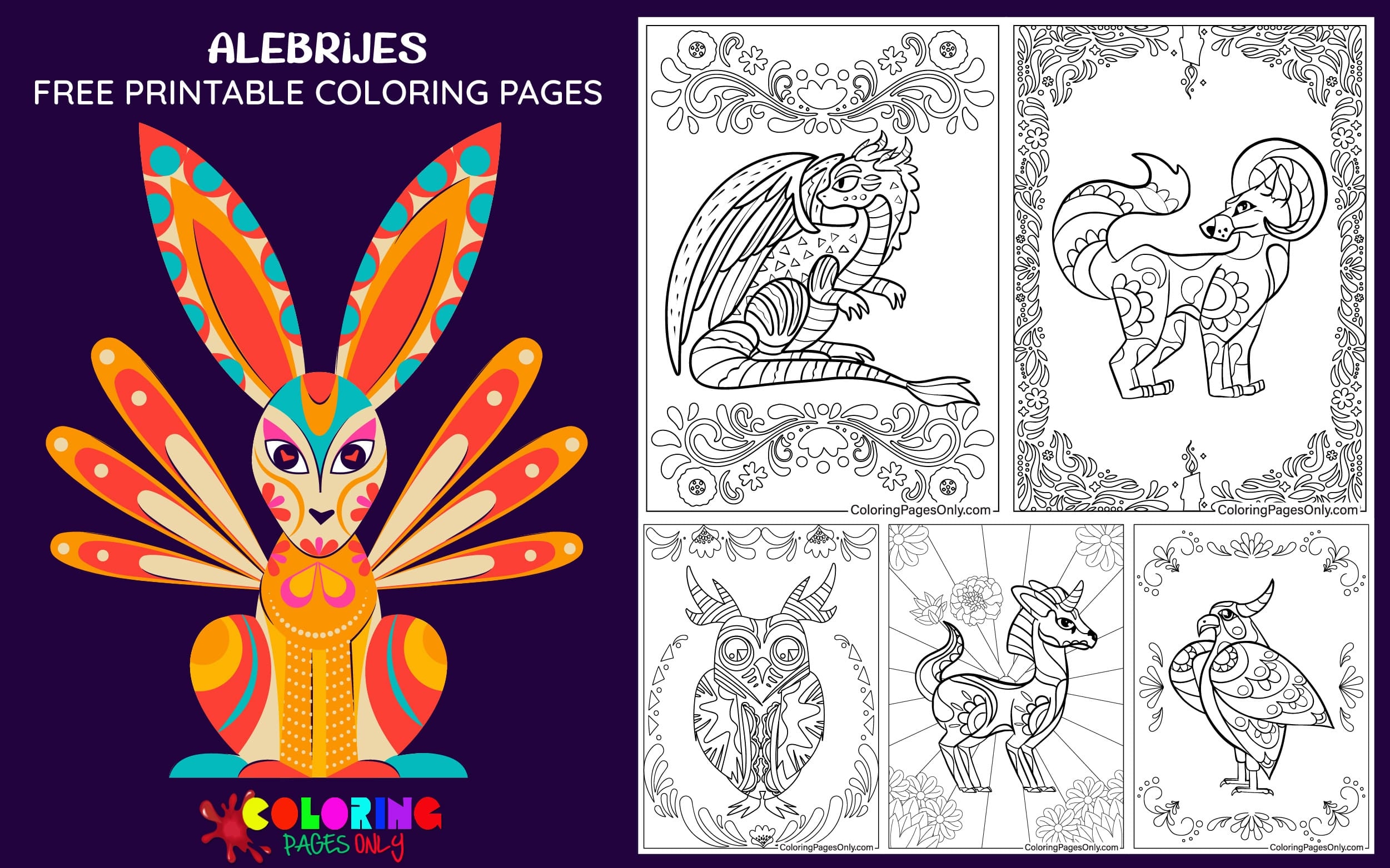 Alebrijes Coloring Pages Dive Into A World Of Magical Creatures And Bring Their Vibrant Patterns To Life Alebrijes Coloring Pages Dive Into A World Of Magical Creatures And Bring Their Vibrant Patterns To Life
