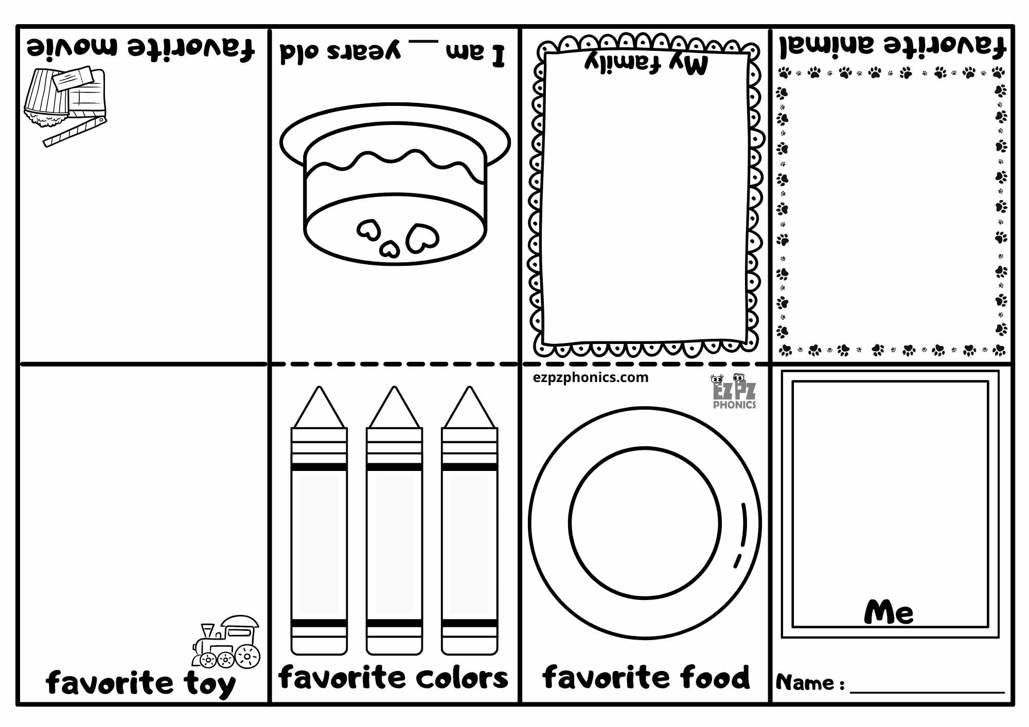 All About Me Mini Coloring Book For Kindergarten And Preschool Students Download The Free Printable PDF File Ezpzlearn All About Me Mini Coloring Book For Kindergarten And Preschool Students Download The Free Printable PDF File Ezpzlearn