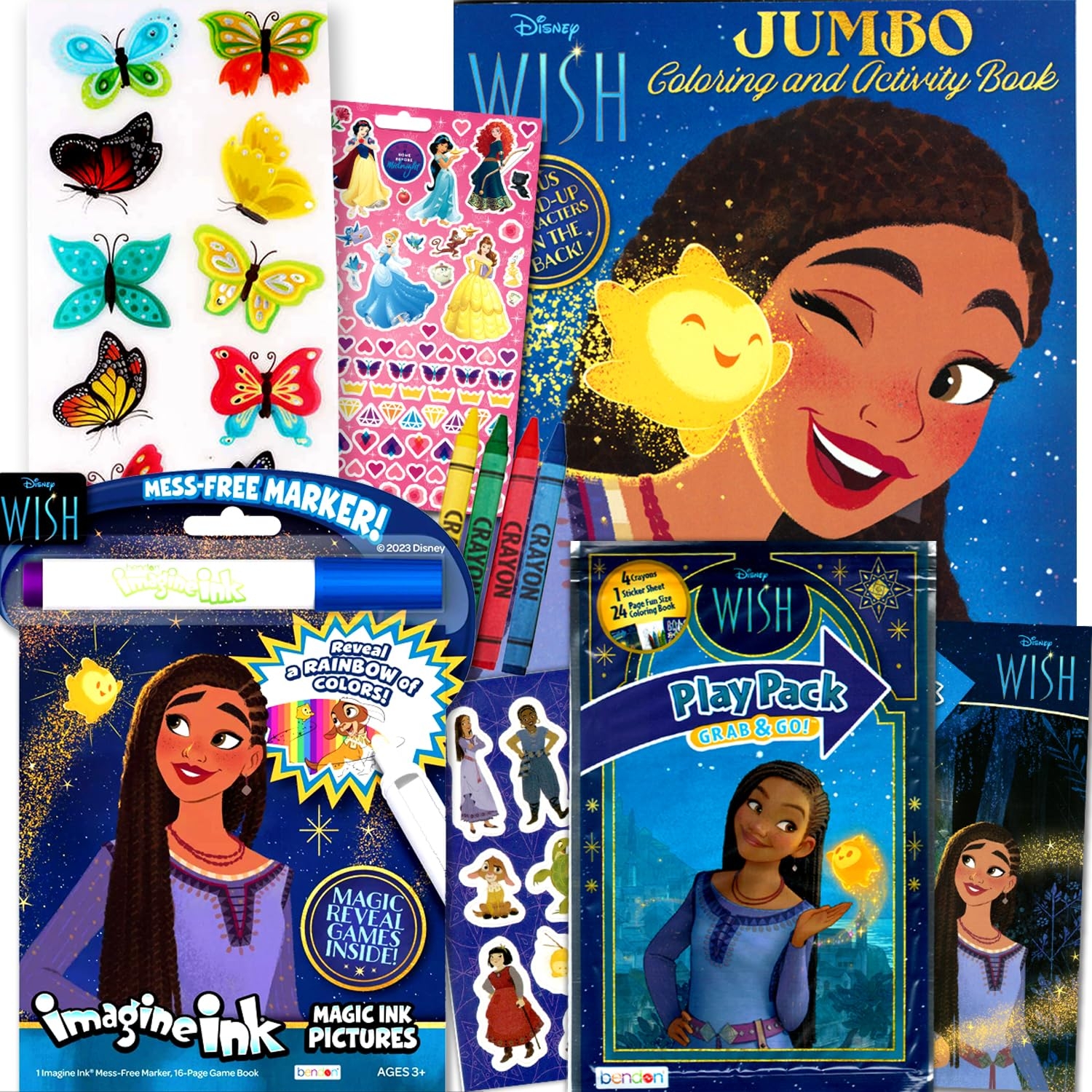Amazon Disney Wish Coloring Book And Sticker Activity Set For Kids Bundle With Disney Wish Book Wish Imagine Ink Wish Play Pack Stickers And More Toys U0026 Games