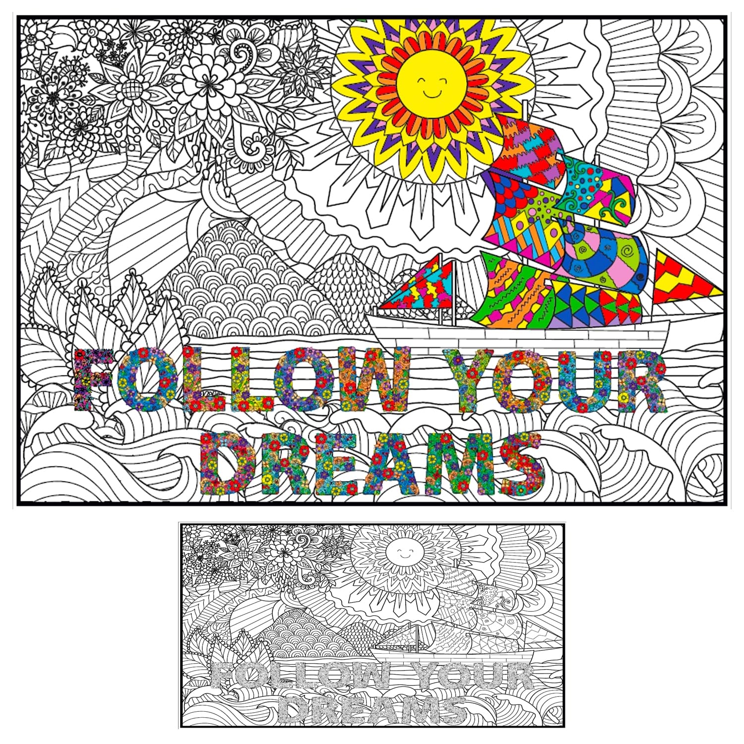 Amazon Giant Coloring Poster For Adults And Kids Wall Coloring Poster Motivational Large Coloring Posters For Classroom Huge Coloring Poster At Work Table Big Coloring Pages Jumbo Amazon Giant Coloring Poster For Adults And Kids Wall Coloring Poster Motivational Large Coloring Posters For Classroom Huge Coloring Poster At Work Table Big Coloring Pages Jumbo