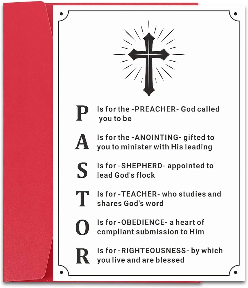 Amazon Pastor Appreciation Cards Gifts For Men U0026 Women Birthday Thank You Clergy Appreciation Month Anniversary U0026 Christmas Office Products