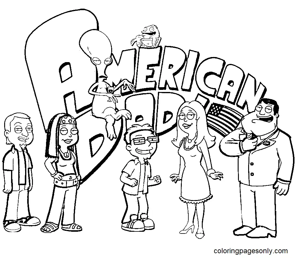 American Dad Coloring Pages To Print Free Printable Coloring Pages