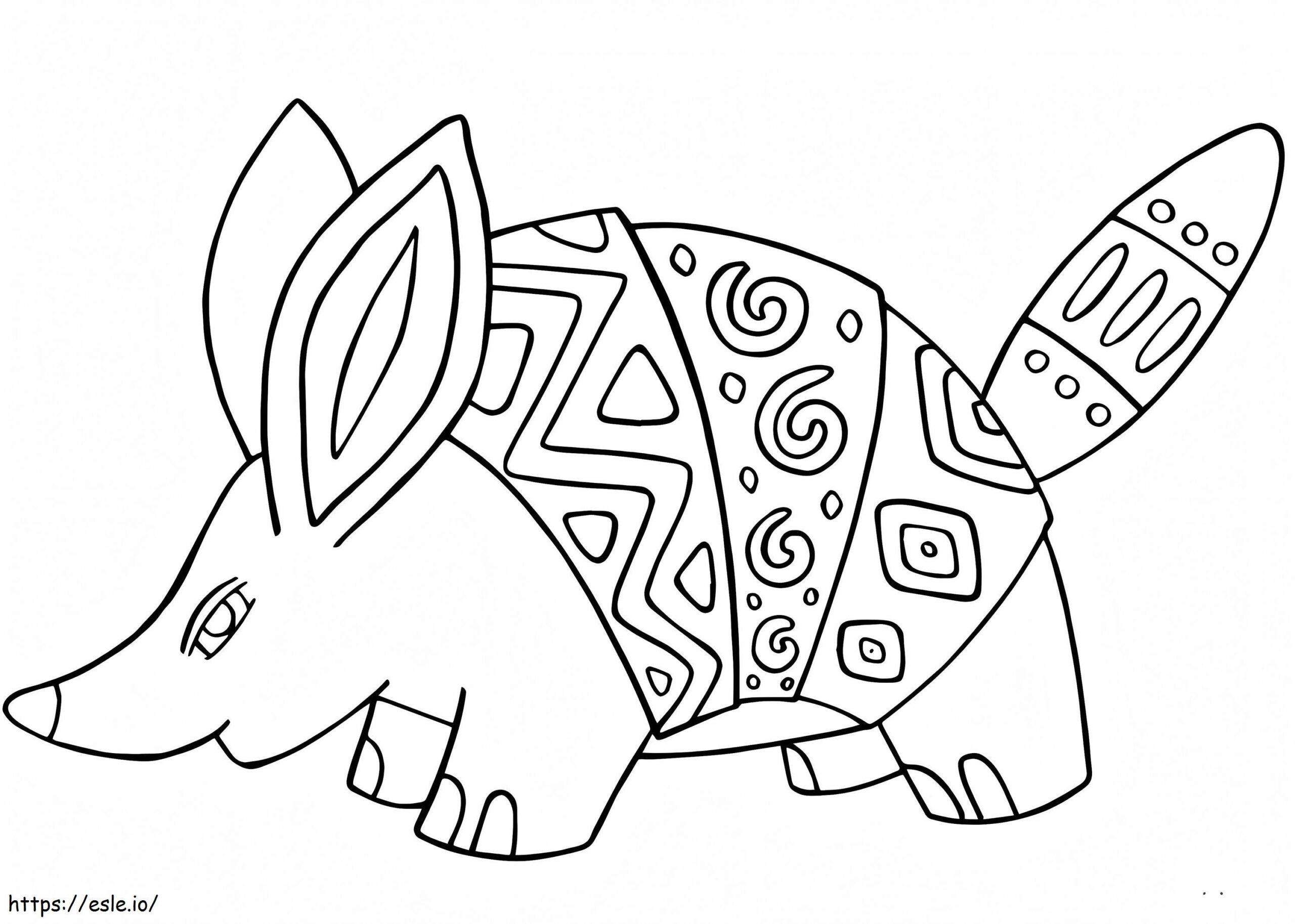 Armadillo Alebrijes Coloring Page Armadillo Alebrijes Coloring Page