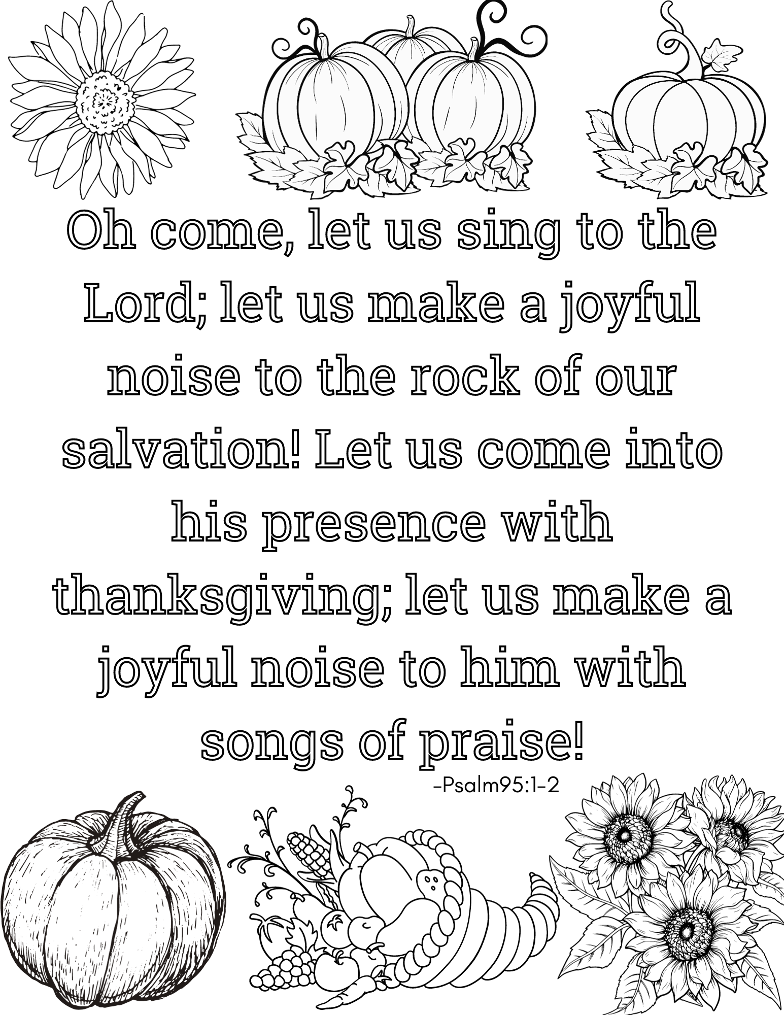 Free Printable Christian Thanksgiving Coloring Pages