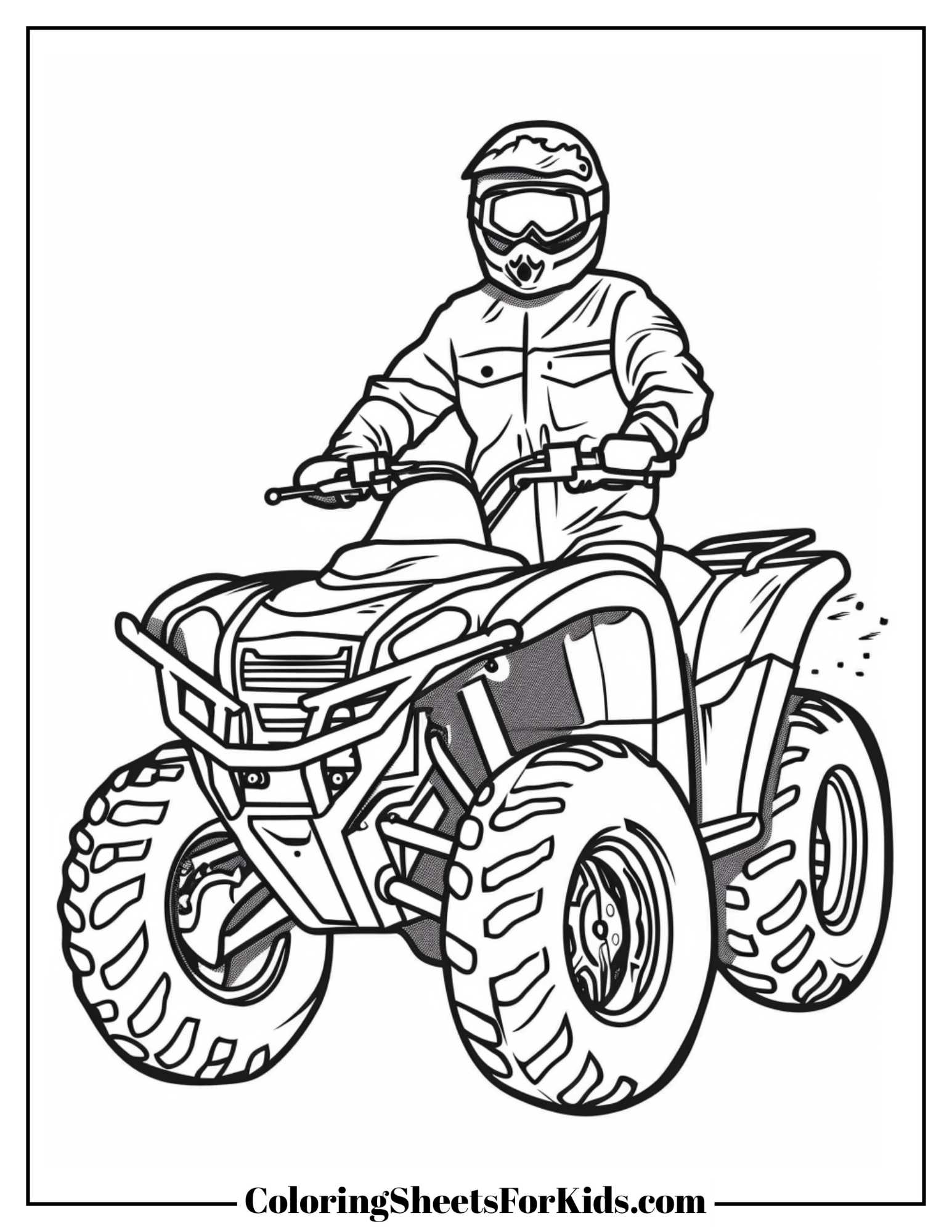 ATV Coloring Pages Free PDF Printable Coloring Sheets For Kids