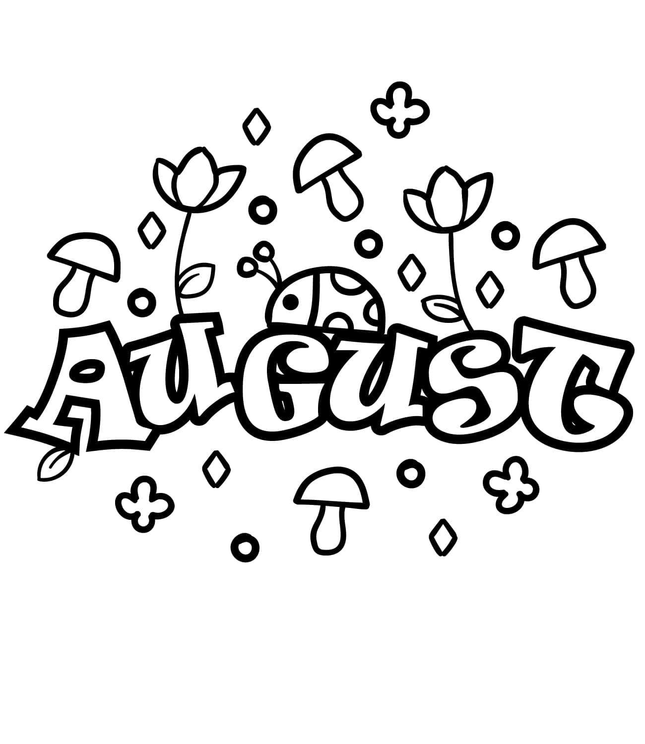 August Month Coloring Page Download Print Or Color Online For Free August Month Coloring Page Download Print Or Color Online For Free