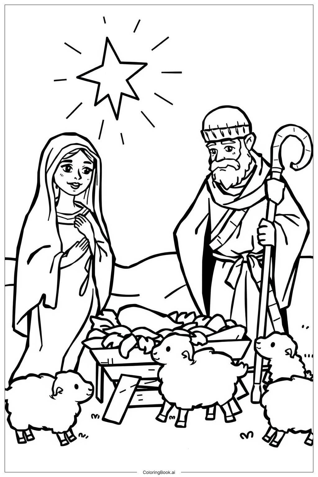 Bible Christmas Celebration Coloring Page Free PDF PNG Printable Bible Christmas Celebration Coloring Page Free PDF PNG Printable
