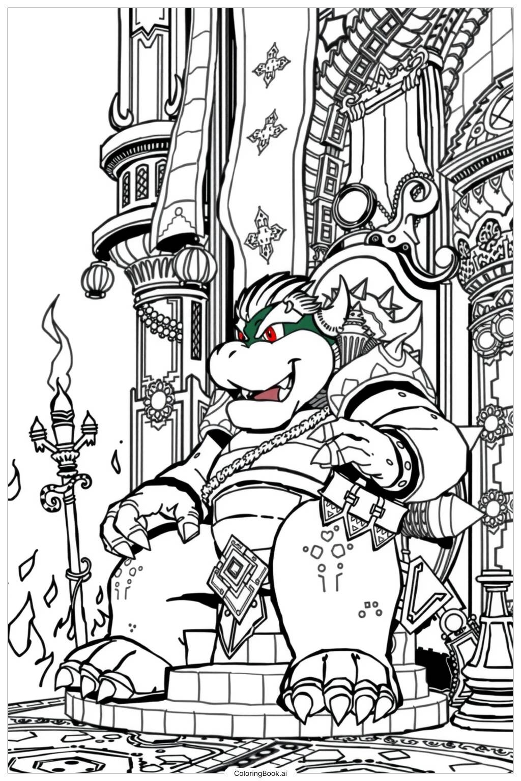 Bowser s Quest To Rule The Mushroom Kingdom Coloring Page Free PDFu0026PNG Printable Bowser s Quest To Rule The Mushroom Kingdom Coloring Page Free PDFu0026PNG Printable