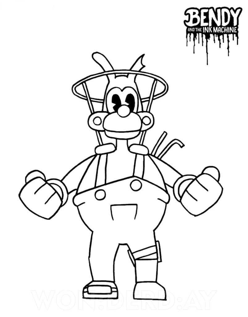 Brute Boris From Bendy Coloring Page Download Print Or Color Online For Free