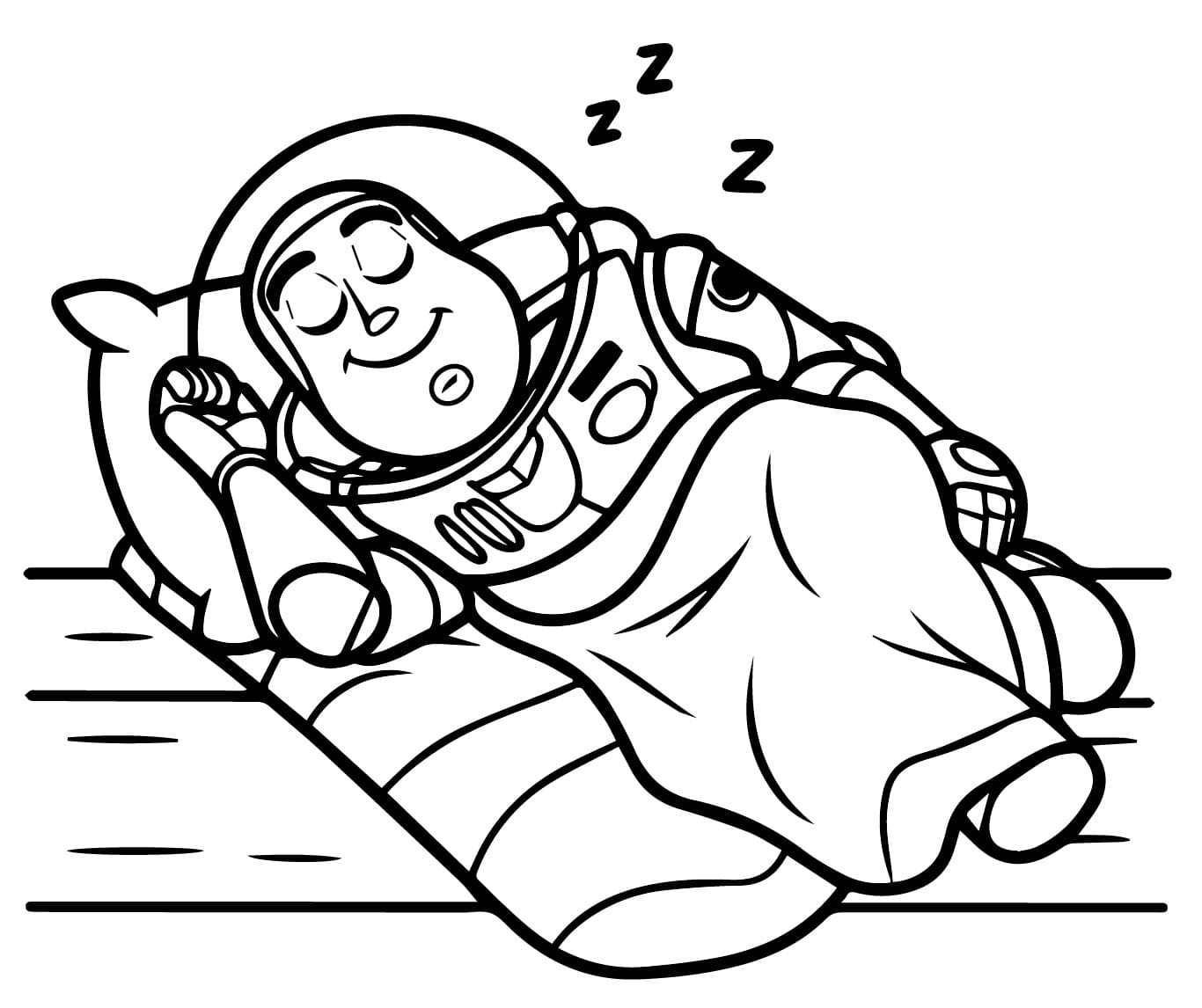 Buzz Lightyear Sleeping Coloring Page Download Print Or Color Online For Free