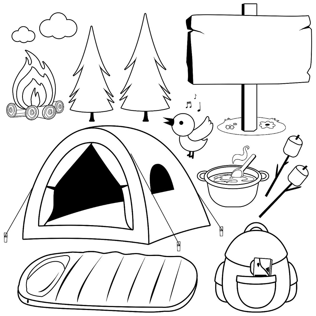 Camping Coloring Pages For Families Fun U0026 Free Printable Coloring Camping Coloring Pages For Families Fun U0026 Free Printable Coloring