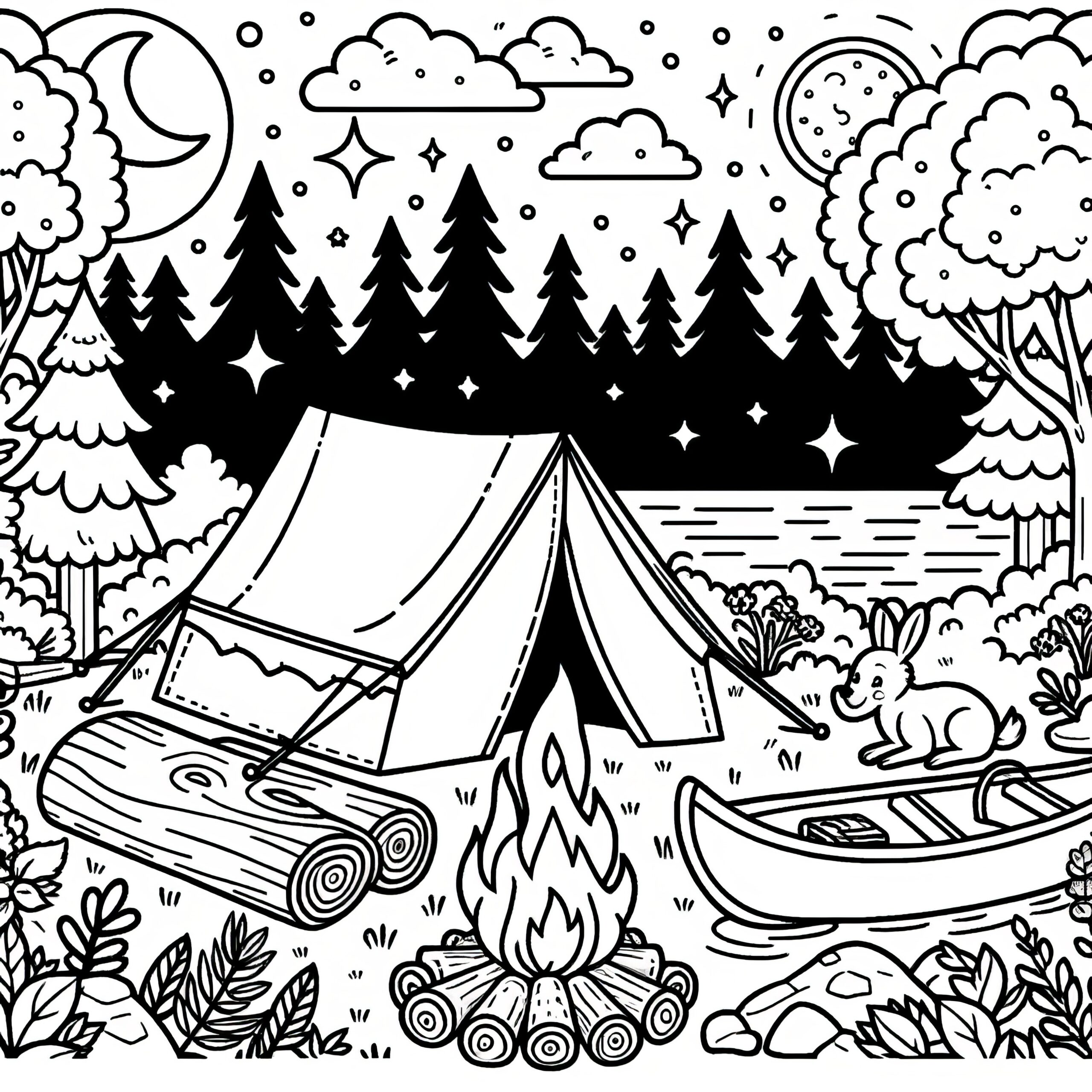 Camping Coloring Pages Printable Free Camping Coloring Pages Printable Free