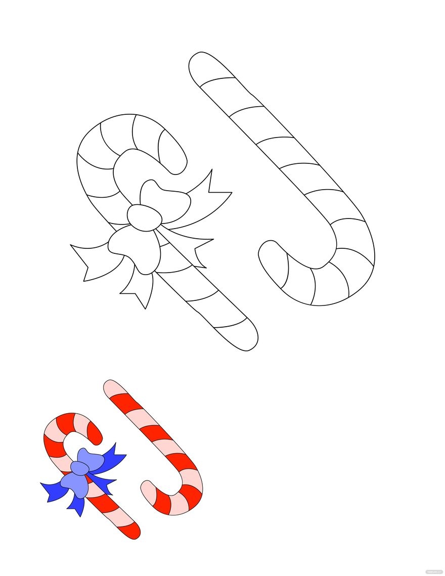 Candy Cane Coloring Pages Printable Candy Cane Coloring Pages Printable