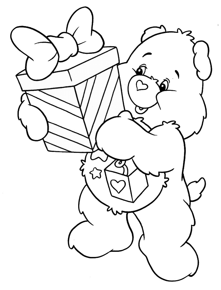 Care Bears Coloring Pages Birthday Printable