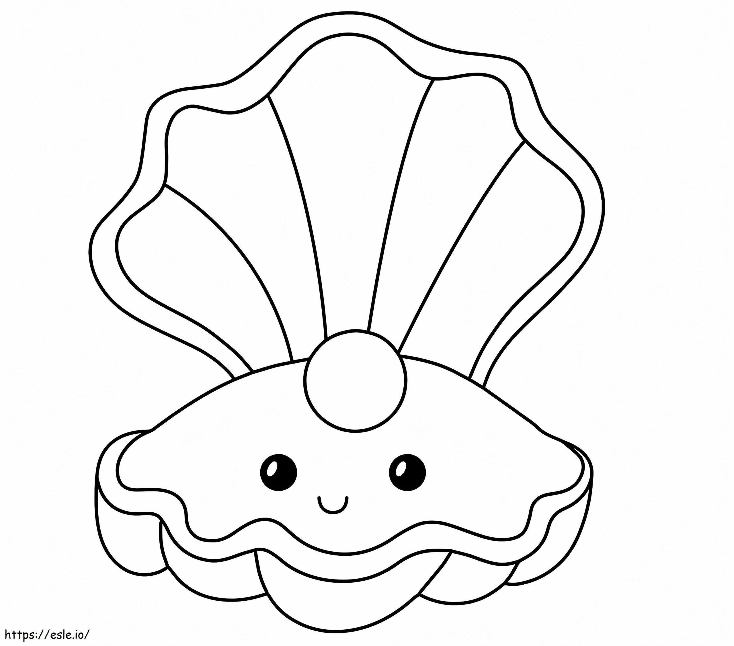 Cartoon Seashell Coloring Page Cartoon Seashell Coloring Page