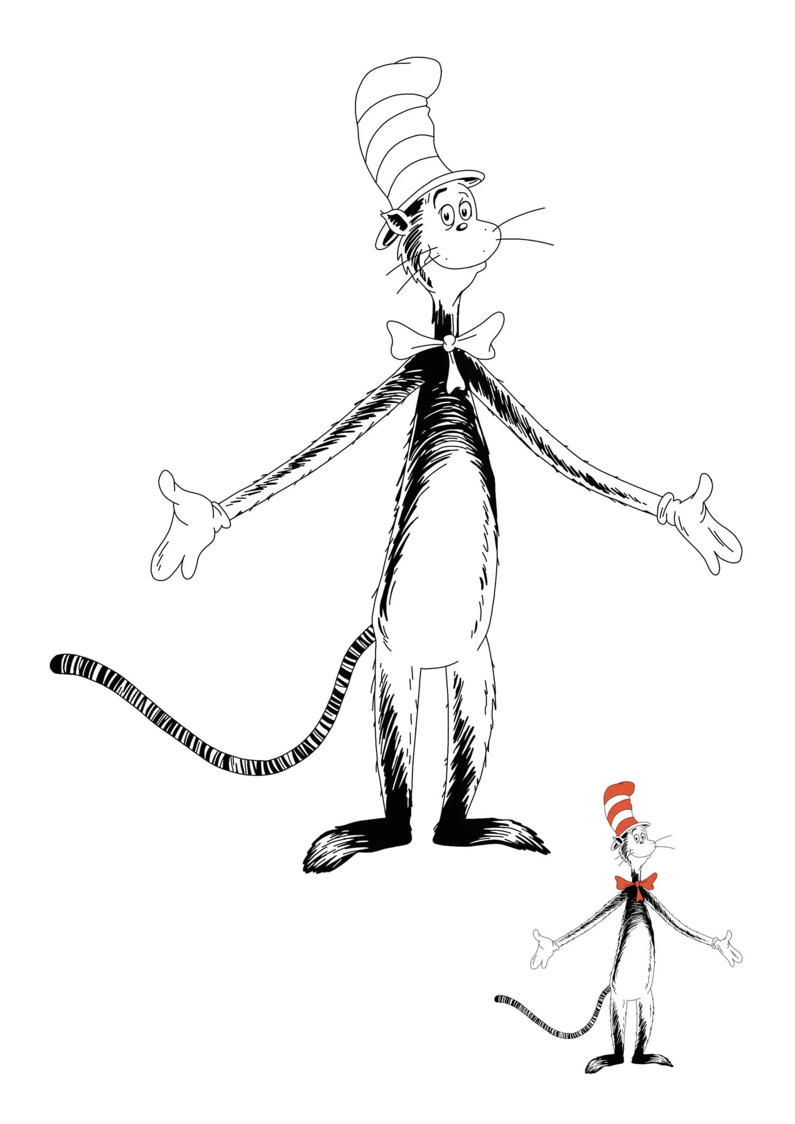 Cat In The Hat Free Coloring Pages
