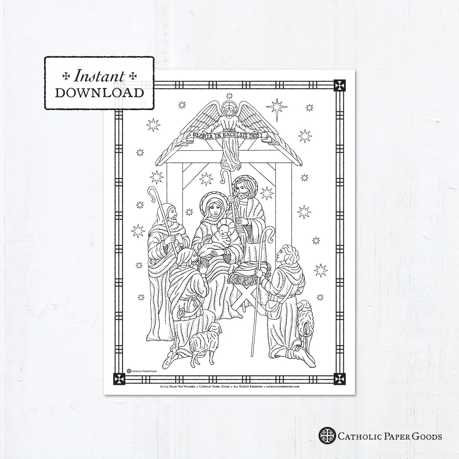 Catholic Coloring Page Christmas The Nativity Of Jesus Christ Printable Coloring Page Digital PDF Downloadable Coloring Page Catholic Coloring Page Christmas The Nativity Of Jesus Christ Printable Coloring Page Digital PDF Downloadable Coloring Page