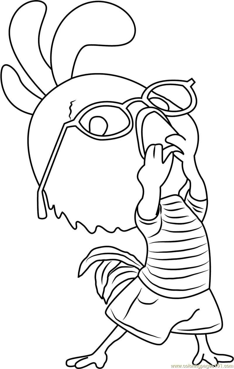 Chicken Little Funny Coloring Page For Kids Free Chicken Little Printable Coloring Pages Online For Kids ColoringPages101 Coloring Pages For Kids