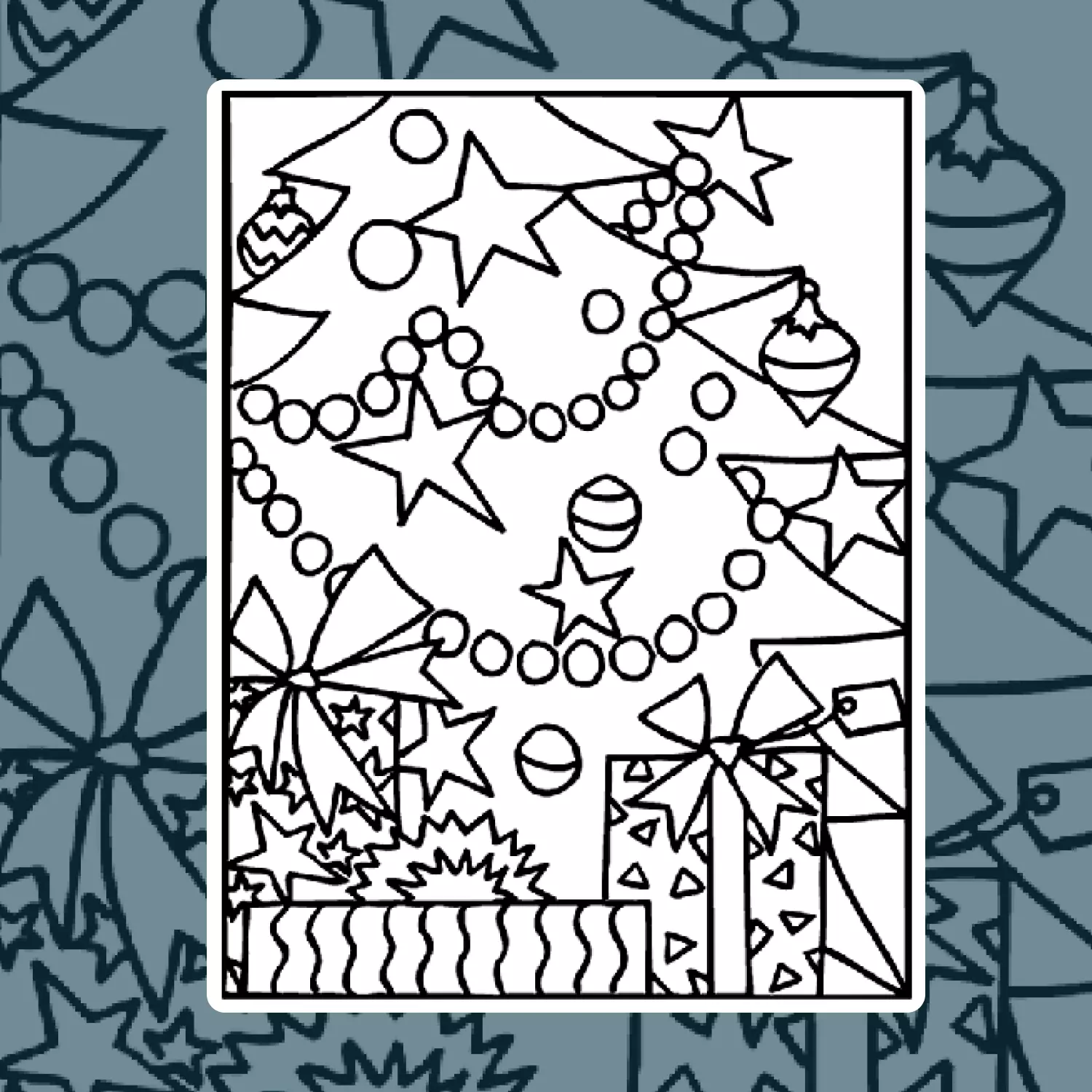 Printable Christmas Gifts Coloring Pages