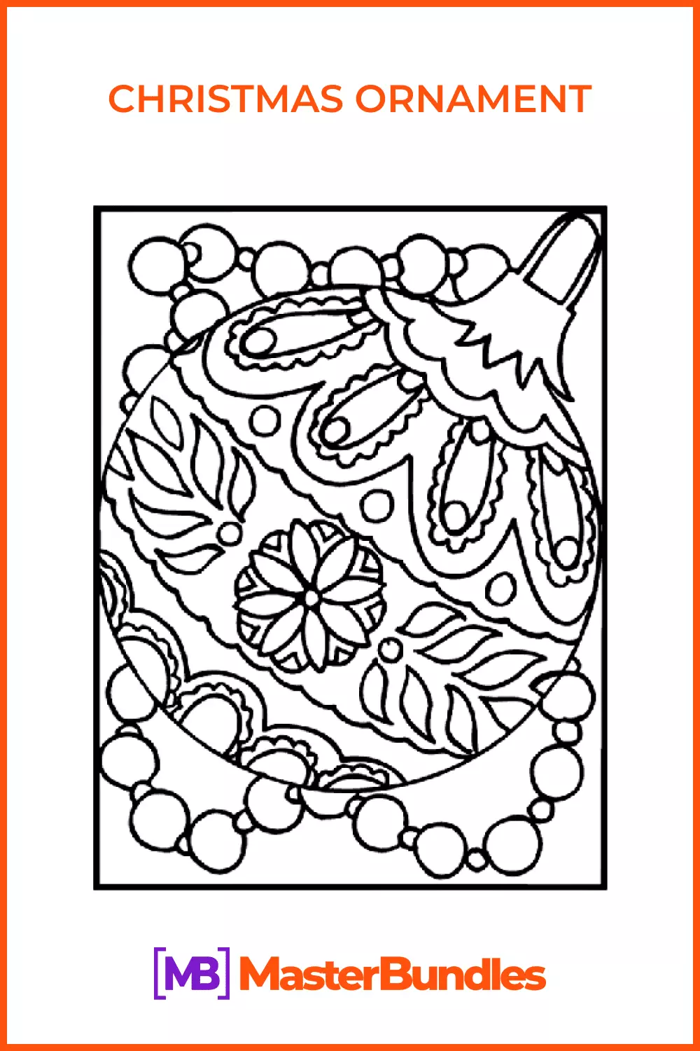 Christmas Ornament Free Coloring Page MasterBundles Christmas Ornament Free Coloring Page MasterBundles