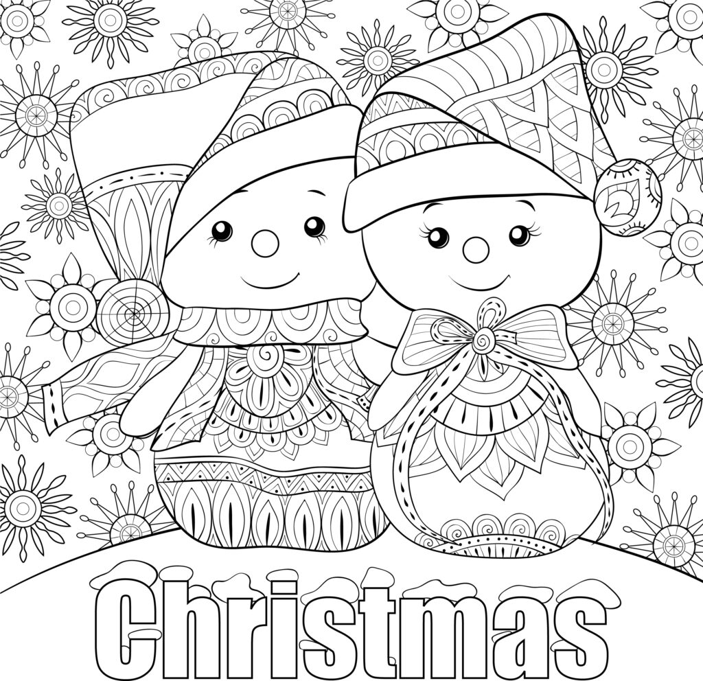 Cute Free Printable Christmas Coloring Pages