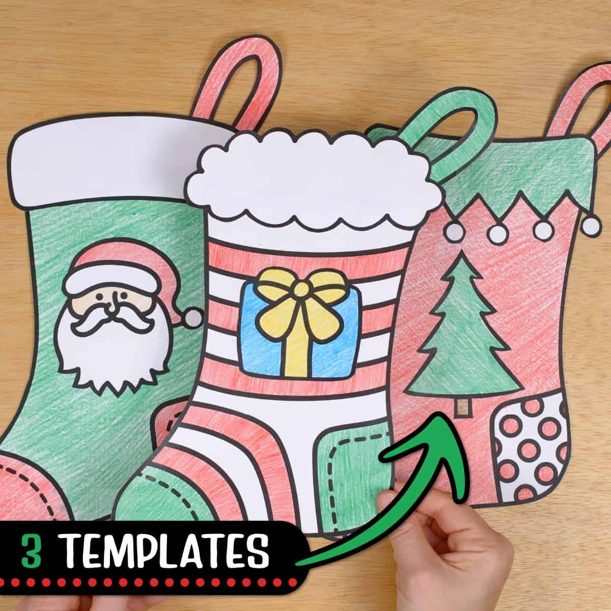 Christmas Stocking Coloring Craft Christmas Writing Activities