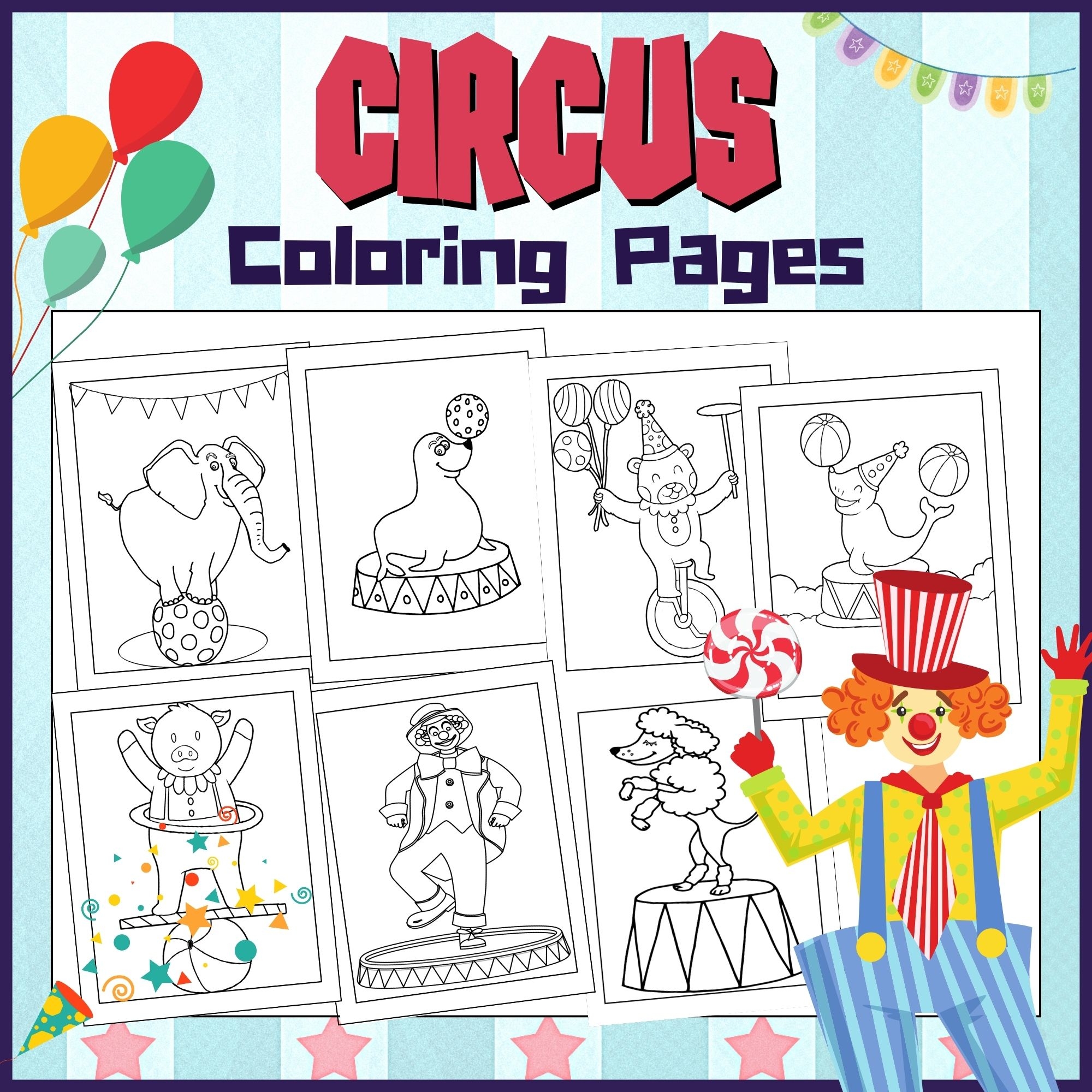 Circus Printable Coloring Pages Circus Printable Coloring Pages