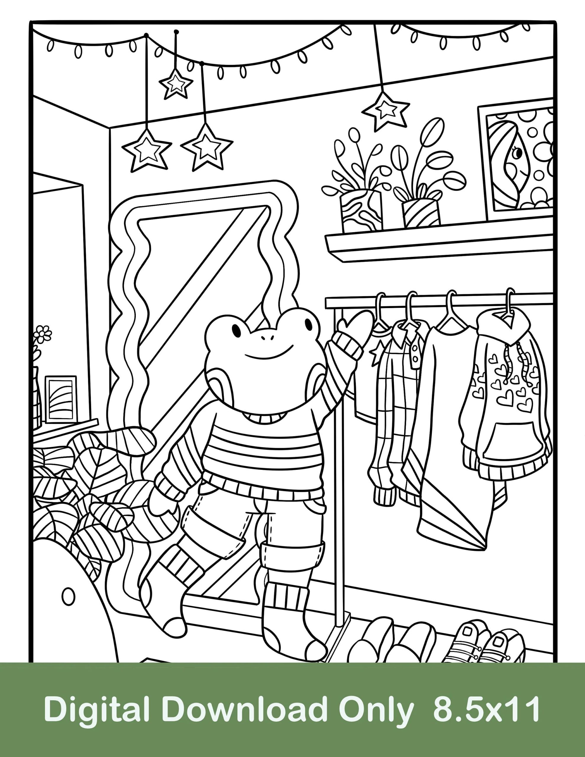 Clothes Frog Coloring Page Cozy Coloring Page Frog Coloring Clothes Frog Coloring Page Cozy Coloring Page Frog Coloring