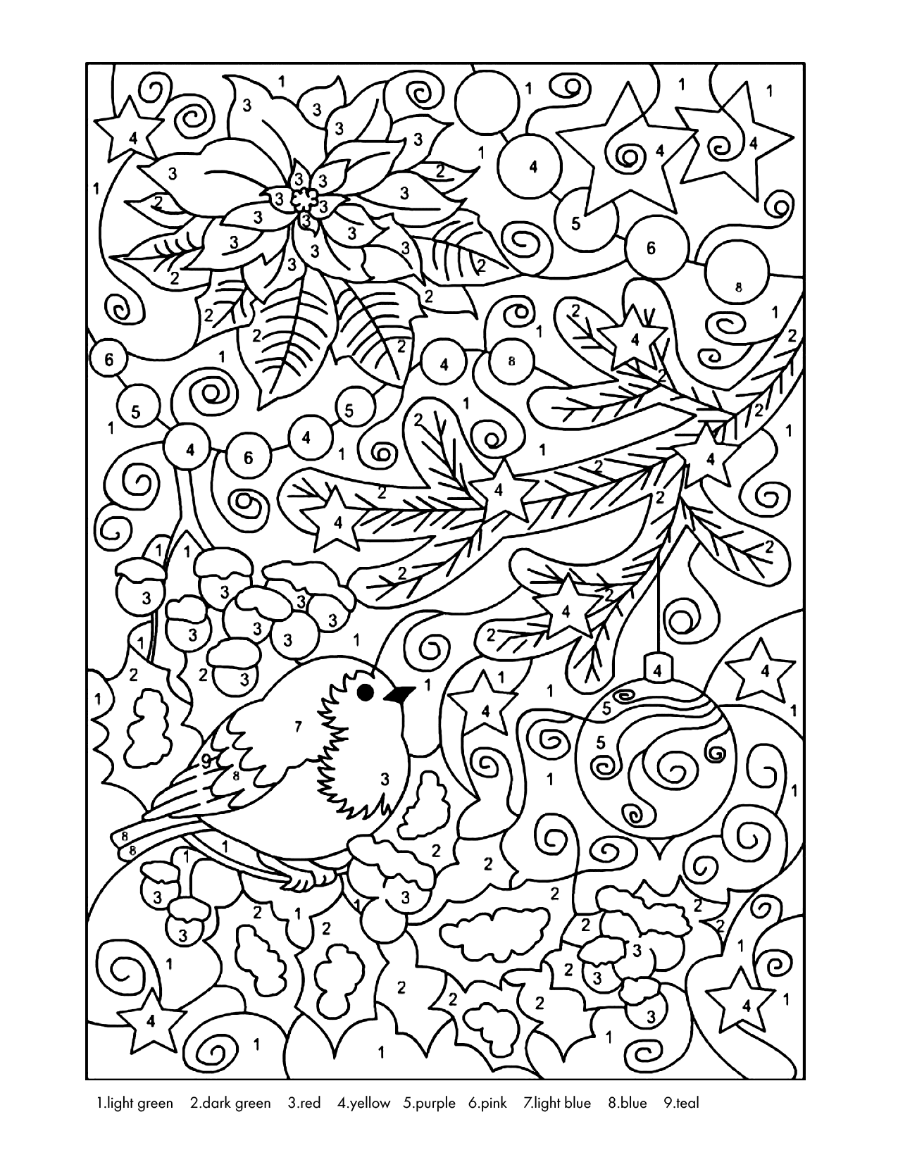 Free Coloring Pages By Number