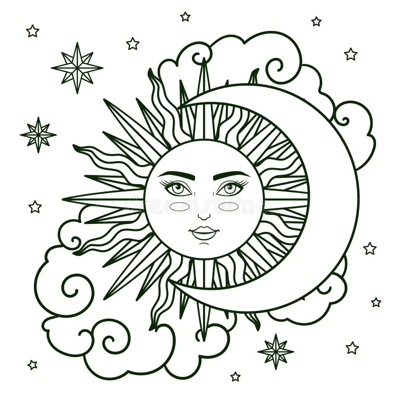 Coloring Book Stars Moon Sun Stock Illustrations 181 Coloring Book Stars Moon Sun Stock Illustrations Vectors Clipart Dreamstime