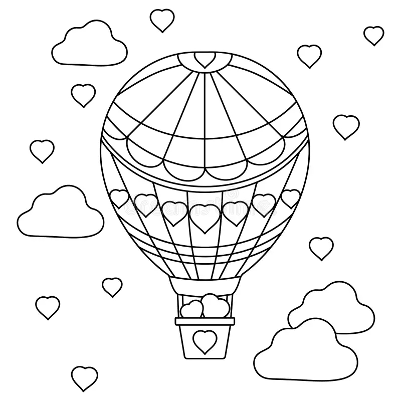 Coloring Page Hot Air Balloon Stock Illustrations 397 Coloring Page Hot Air Balloon Stock Illustrations Vectors Clipart Dreamstime