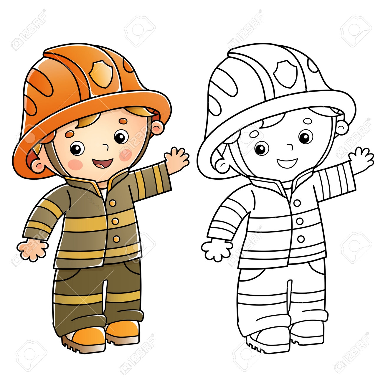 Free Fireman Coloring Pages