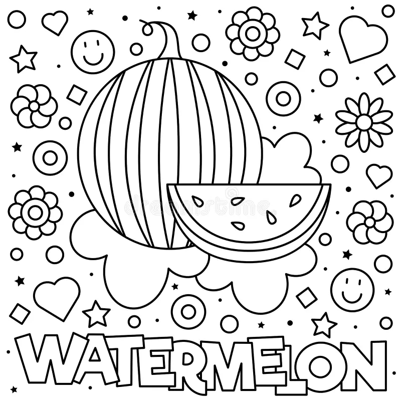 Watermelon Coloring Pages Printable