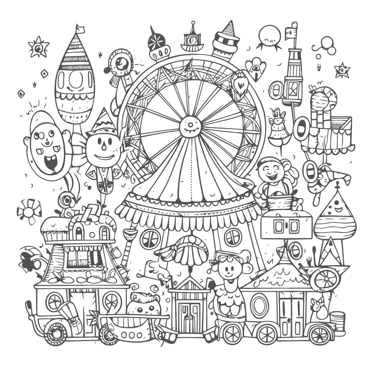 Carnival Coloring Pages Free