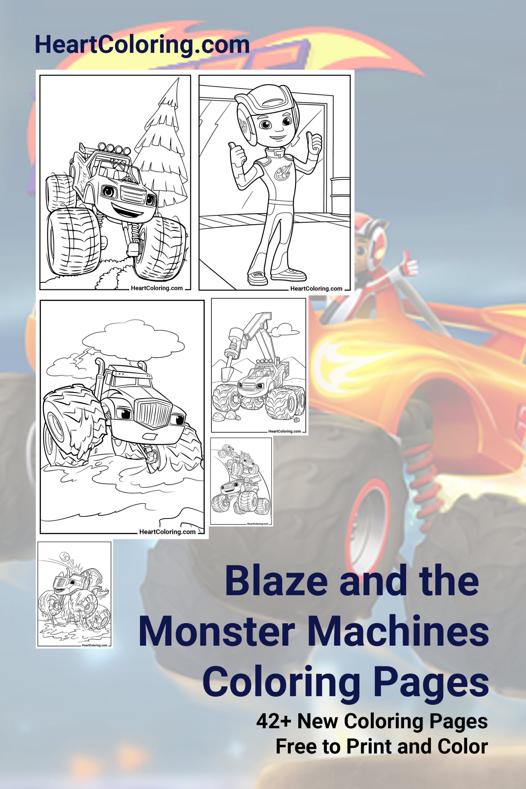 Coloring Pages Blaze And The Monster Machines To Print On A4