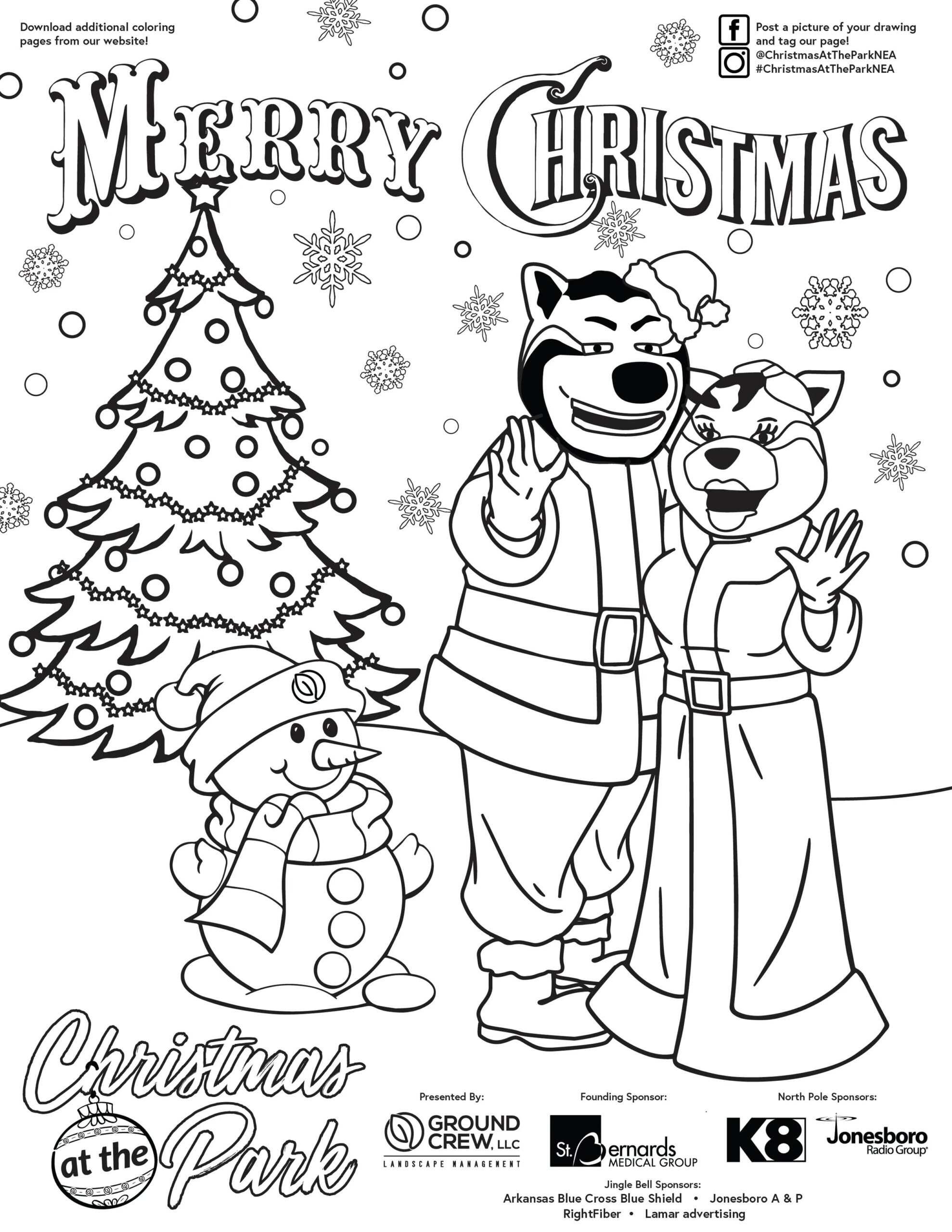 Coloring Pages Christmas At The Park